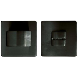 Toiletgarnituur mat zwart 52mm vierkant met vierkante stift