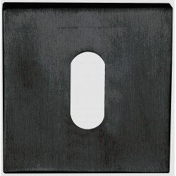 Sleutelplaatje Plano mat zwart vierkant