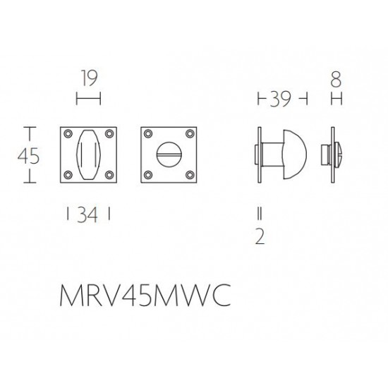 Toiletgarnituur Timeless MRV45MWC glans nikkel