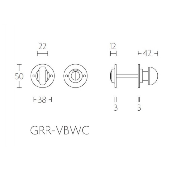 Toiletgarnituur Timeless GRR-VBWC glans nikkel