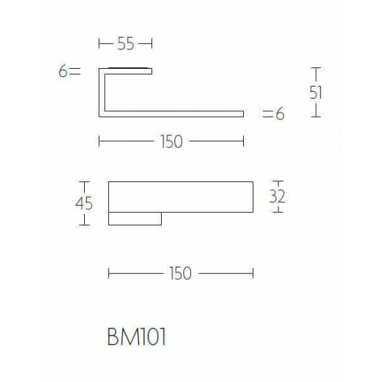 Deurkruk Ribbon BM101 mat RVS