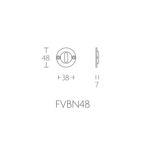 Sleutelrozet FVBN48 RVS
