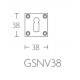 Sleutelplaatje Timeless GSNV38 mat nikkel
