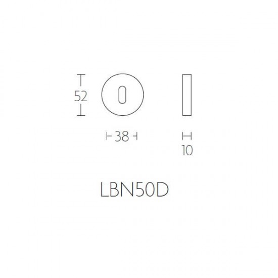 Sleutelplaatje Basic LBN50D goud PVD