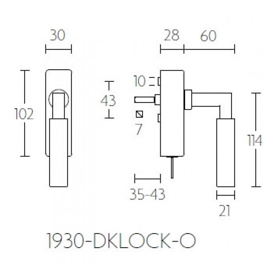 Draaikiepsluiting Timeless 1930-DKLOCK-O mat nikkel