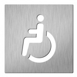 Vierkante aanduiding rolstoel