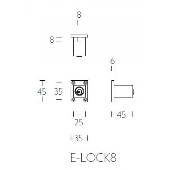 Slot espagnolet E-LOCK8 mat RVS, brons, mat wit